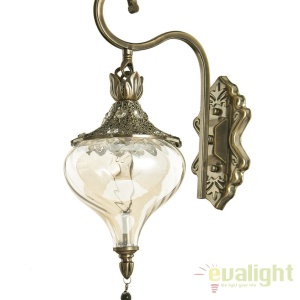 Aplica LUX clasica din alama finisaj antichizat, HAREM AP1 115962 45095 universul-luminii.ro
