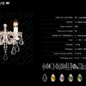 Aplica Maria Theresa cristal Bohemia N24 065/02/2 46305 universul-luminii.ro