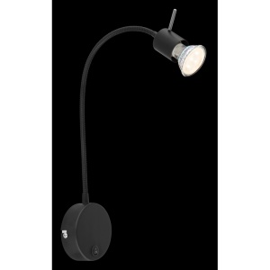 Aplica minimalista cu brat flexibil si Spot MILLY negru 105745 universul-luminii.ro