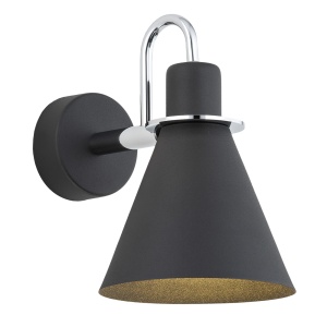 Aplica moderna design retro Beverly negru/crom - Img 1