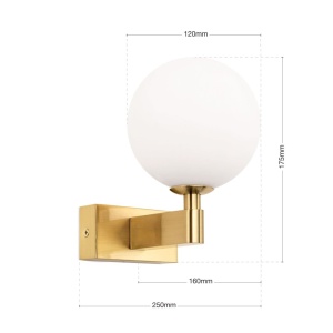 Aplica pentru baie design modern IP44 MARA alama 234225 universul-luminii.ro