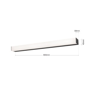Aplica pentru oglinda baie IP44 HORIZON L-60cm negru 234245 universul-luminii.ro