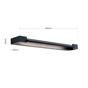Aplica pentru oglinda baie reglabila IP44 MARILYN L-60cm negru 234265 universul-luminii.ro