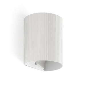 Aplica perete aluminiu striat alb, 1xGU10, SOLE round
