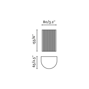 Aplica perete aluminiu striat alb, 2xGU10, SOLE round - Img 6