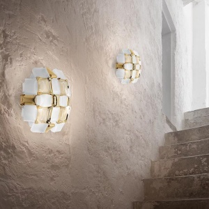 Aplica perete design modern geometric Mida White-Gold 125455 universul-luminii.ro