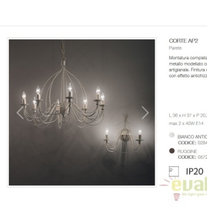 Aplica perete design rustic CORTE AP2 RUGGINE 057200 43525 universul-luminii.ro