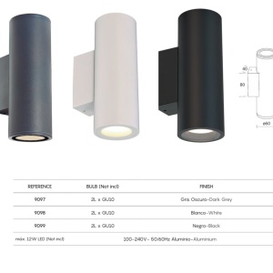 Aplica perete exterior IP65 PERE gri inchis - Img 3