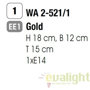 Aplica perete stil clasic Marie Claire 1 WA 2-521/1 gold OR 54605 universul-luminii.ro