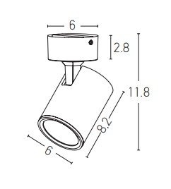 Aplica Spot aplicat GU10 LED Minimal negru 155085 universul-luminii.ro