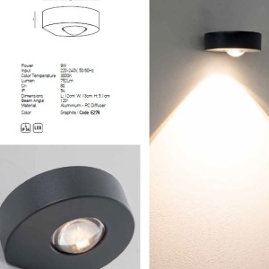 Aplica/Spot LED iluminat exterior ambiental IP54 Tera 154345 universul-luminii.ro
