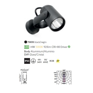 Aplica tip Proiector LED de exterior IP65 SLOT-1 81995 universul-luminii.ro