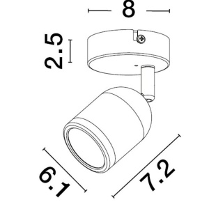 Aplica tip Spot pentru baie cu protectie IP44 ORSON negru 122375 universul-luminii.ro