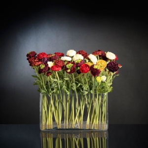 Aranjament floral elegant, decor pentru interioare de LUX, bujori multicolori LUGANO 1141844.01