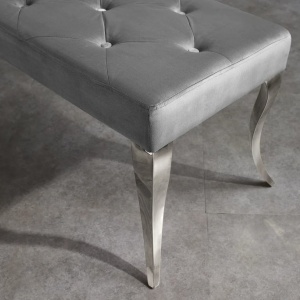 Banca eleganta Modern Barock 170cm, gri / argintiu - Img 2