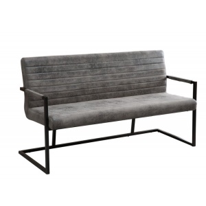 Bancheta design industrial vintage, Imperial 160cm, gri A-38199 VC