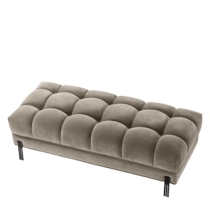 Bancheta eleganta design LUX Sienna, catifea greige 113389 HZ - Img 3