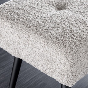 Bancheta tapitata design modern Boutique 100cm, champagner greige - Img 4
