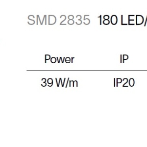Banda 5 metri STRIP LED 39W 3000K CRI90 180 LED/m IP20 106975 universul-luminii.ro