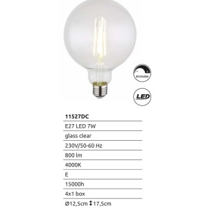 Bec dimabil LED E27 7W 800lm 4000K 593665 universul-luminii.ro