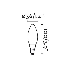 Bec E14 CANDLE FILAMENT LED AMBER 2W 2200K 17427 65075 universul-luminii.ro