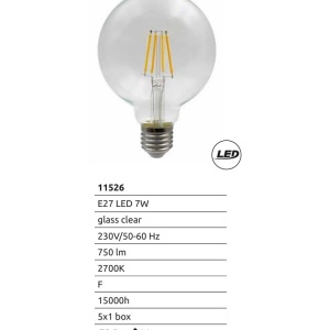 Bec LED E27 7W 750lm 2700K 593785 universul-luminii.ro