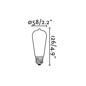 Bec LED E27 DECORATIV FILAMENT AMBER 4W 2200K 17428 47975 universul-luminii.ro