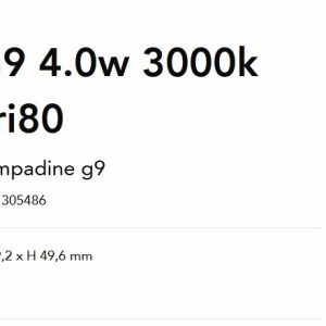 Bec LED, G9 4W 3000k cri80 166455 universul-luminii.ro