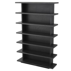 Biblioteca moderna design LUX Malibu furnir gri carbune