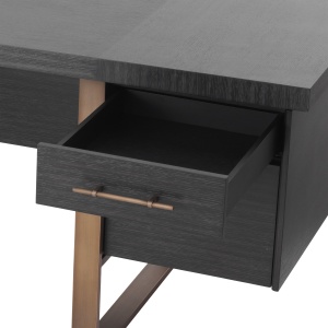 Birou design elegant LUX Canova, gri inchis 114207 HZ - Img 5