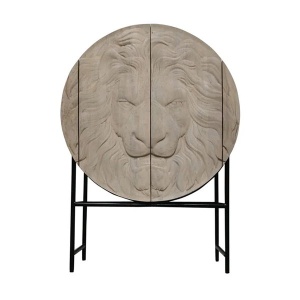Bufet Elegant din Lemn de Mango, Albit, LION 140cm 3D