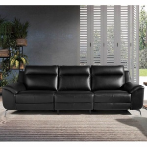 Canapea 3 locuri eleganta, design LUX cu functia relax Cowhide black