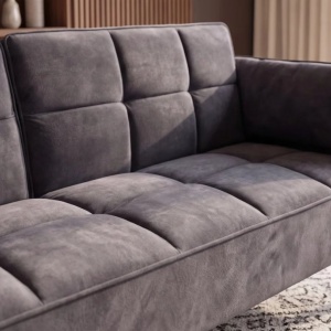 Canapea extensibila BOUTIQUE 215cm catifea gri inchis - Img 7