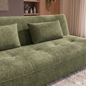 Canapea extensibila, chenille verde, ELYPSE 200cm - Img 4