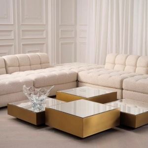 Canapea, Modul stanga design elegant LUX Dean left, boucle crem 115518 HZ - Img 10