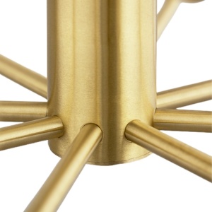 Candelabru 12 brate, alama periata, sticla alb mat PRESTON 5085 - Img 4