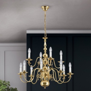 Candelabru 12 brate design clasic FLAMISCH, alama lucioasa - Img 1