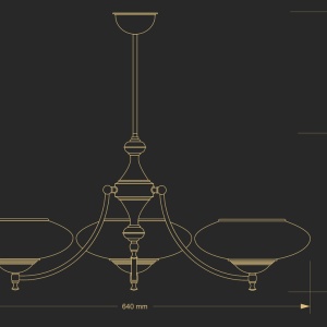 Candelabru 3 brate design clasic Cristal Scholer San Marino 78465 universul-luminii.ro