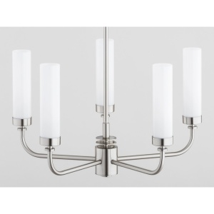 Candelabru 5 brate, otel nickel, sticla alb mat PRESTON 2197 - Img 6