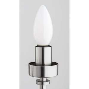 Candelabru 5 brate, otel nickel, sticla canelata PRESTON 2198 - Img 4