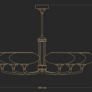 Candelabru 6 brate design clasic realizata manual Decor - Img 3