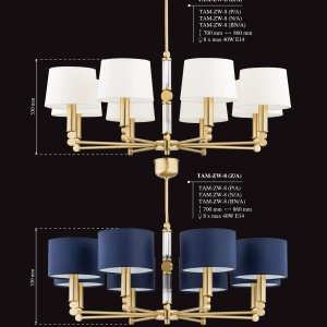 Candelabru 6 brate elegant realizat manual TAMARA 187305 universul-luminii.ro