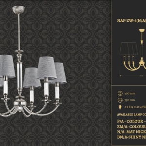 Candelabru 6 brate eleganta design clasic NAPOLI 78125 universul-luminii.ro