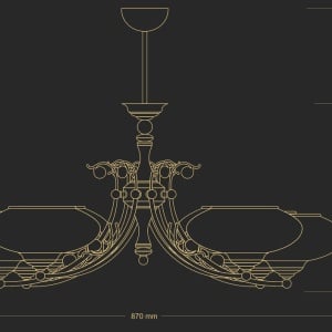 Candelabru 8 brate design clasic realizat manual CASAMIA - Img 3