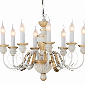 Candelabru 8 brate diametru 64cm FIRENZE SP8 BIANCO