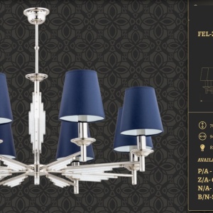 Candelabru 8 brate realizat manual Fellino 77505 universul-luminii.ro