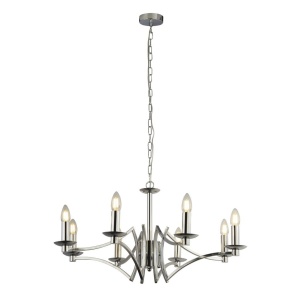Candelabru clasic cu 8 brate stil elegant Ascot crom