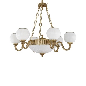 Candelabru clasic din alama 6+2 design italian 9350 107875 universul-luminii.ro
