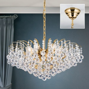 Candelabru cristal Asfour design lux KRISTALL KLASSISCH 10L gold/clear 161405 universul-luminii.ro