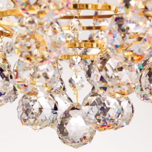 Candelabru cristal Asfour design lux KRISTALL KLASSISCH 10L gold/clear 239375 universul-luminii.ro